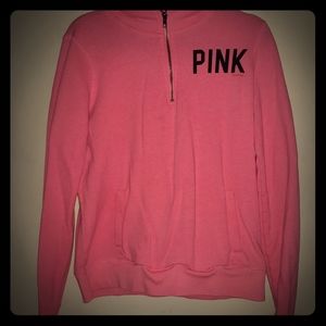 Pink half zip sweatshirt